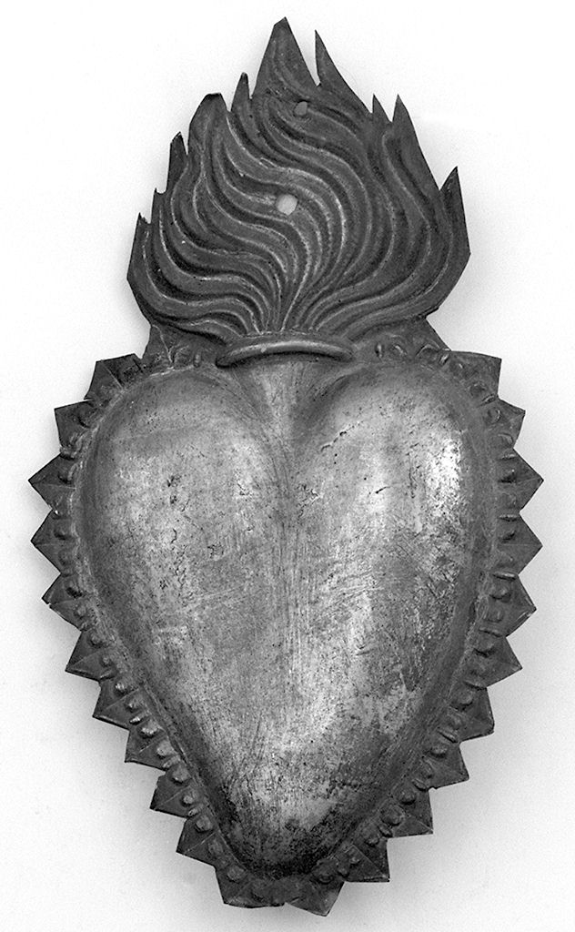 cuore (ex voto polimaterico) - valdelsano (secc. XIX/ XX)