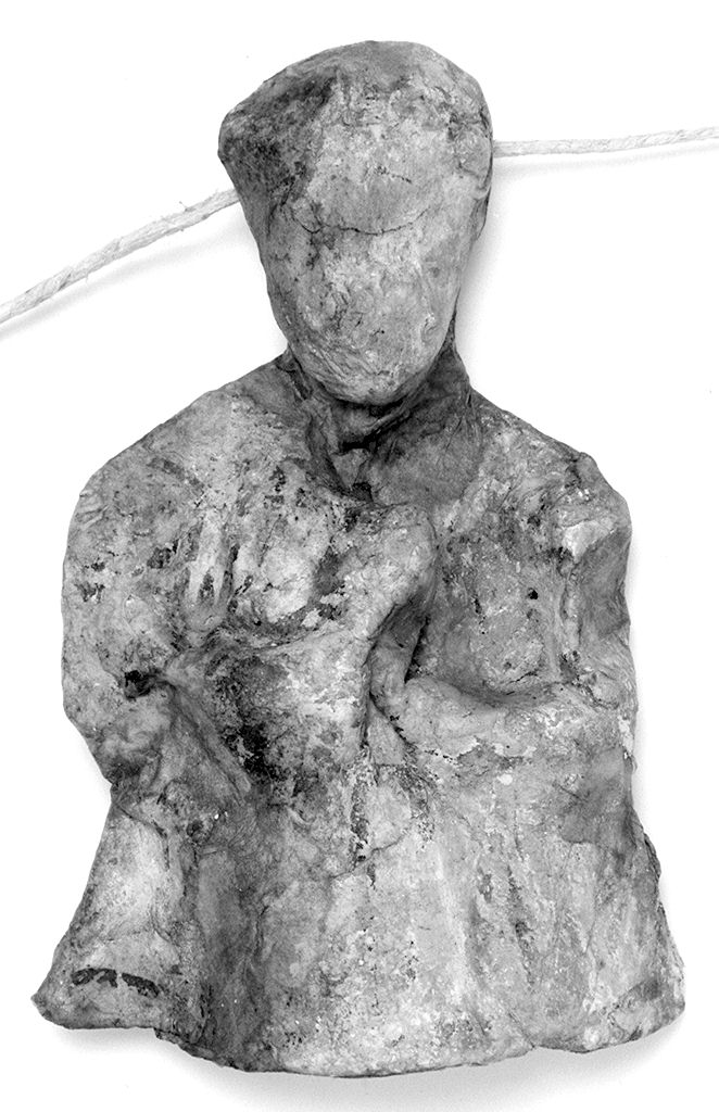 figura maschile orante (ex voto antropomorfo) - valdelsano (secc. XVII/ XVIII)