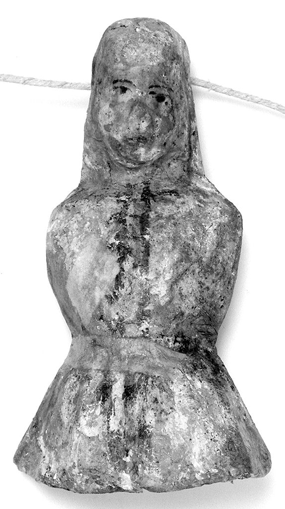 figura femminile orante (ex voto antropomorfo) - valdelsano (secc. XVII/ XVIII)