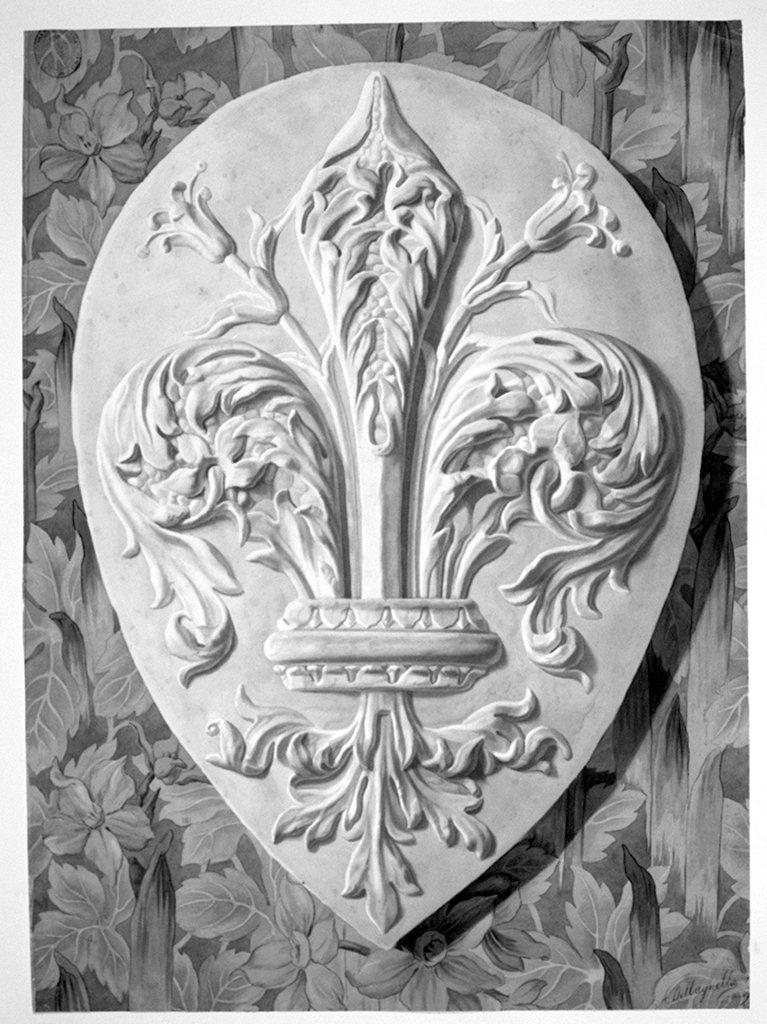 Giglio di Firenze, stemma (disegno) di Dell'Agnello Artidoro (sec. XX)