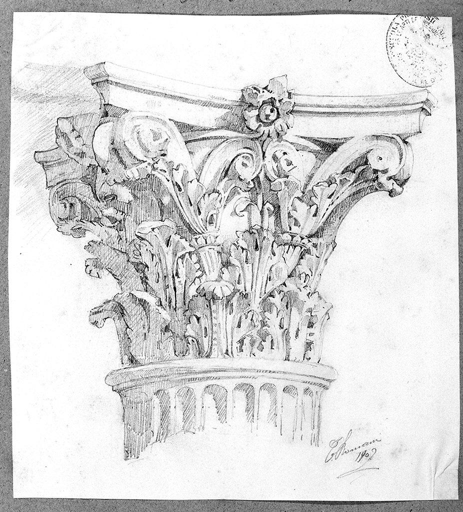 capitello (disegno) di Romani Giorgio (sec. XX)