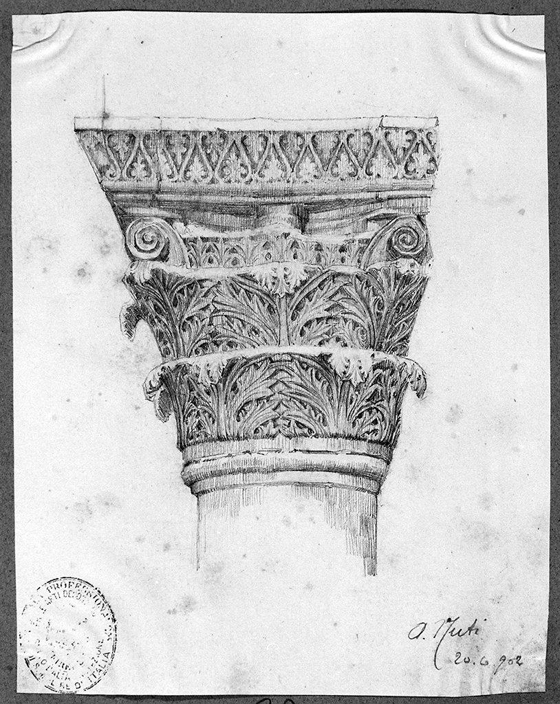 capitello (disegno) di Nuti Marcantonio (sec. XX)