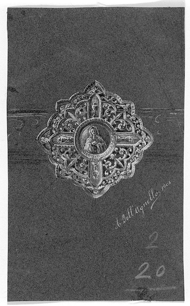 fermaglio di piviale (disegno) di Dell'Agnello Artidoro (sec. XX)