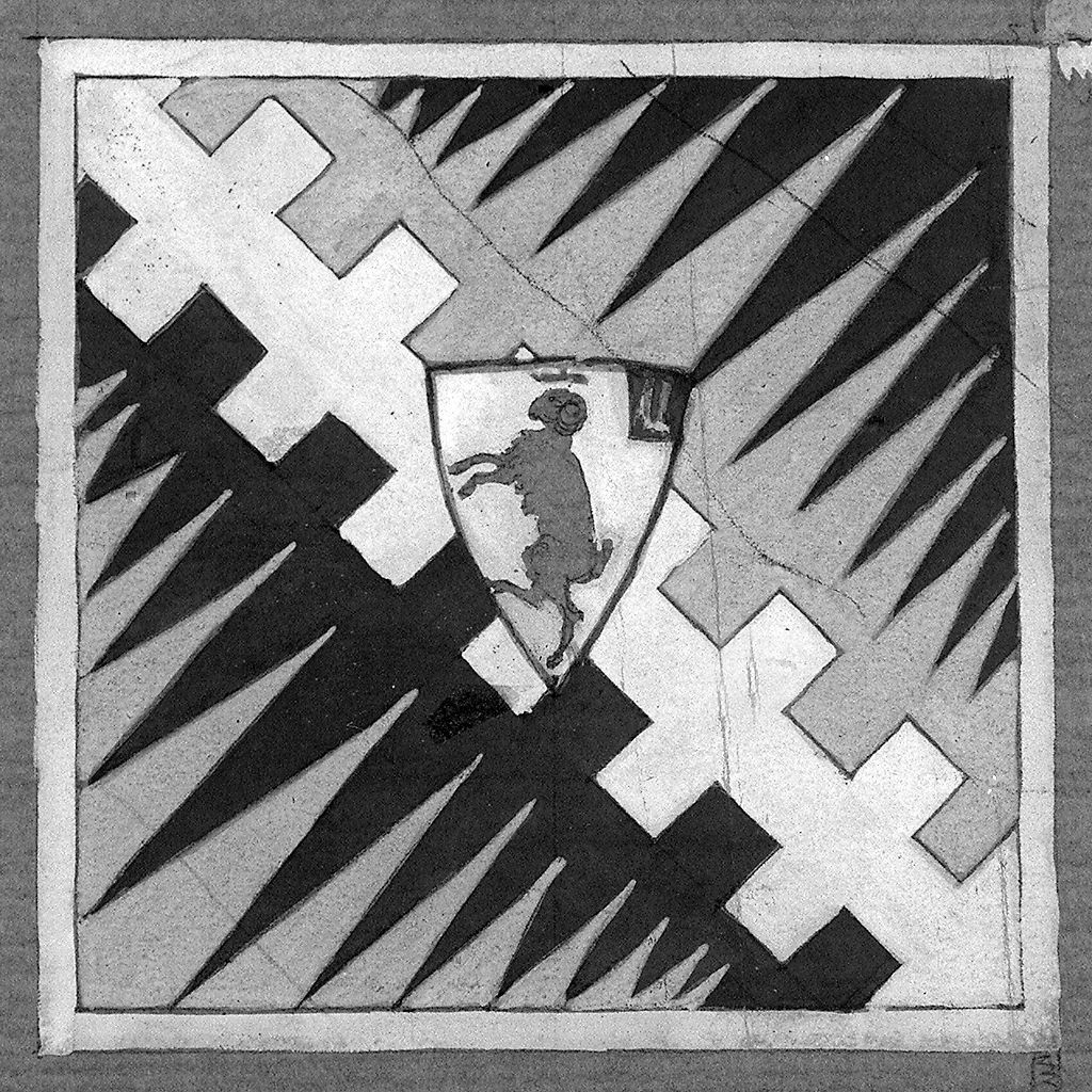bandiera della contrada di Valdimontone (disegno, elemento d'insieme) di Marzi Bruno (sec. XX)