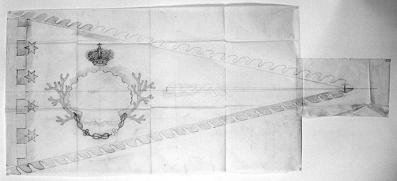 alfiere della contrada del Nicchio (disegno) di Marzi Bruno (sec. XX)