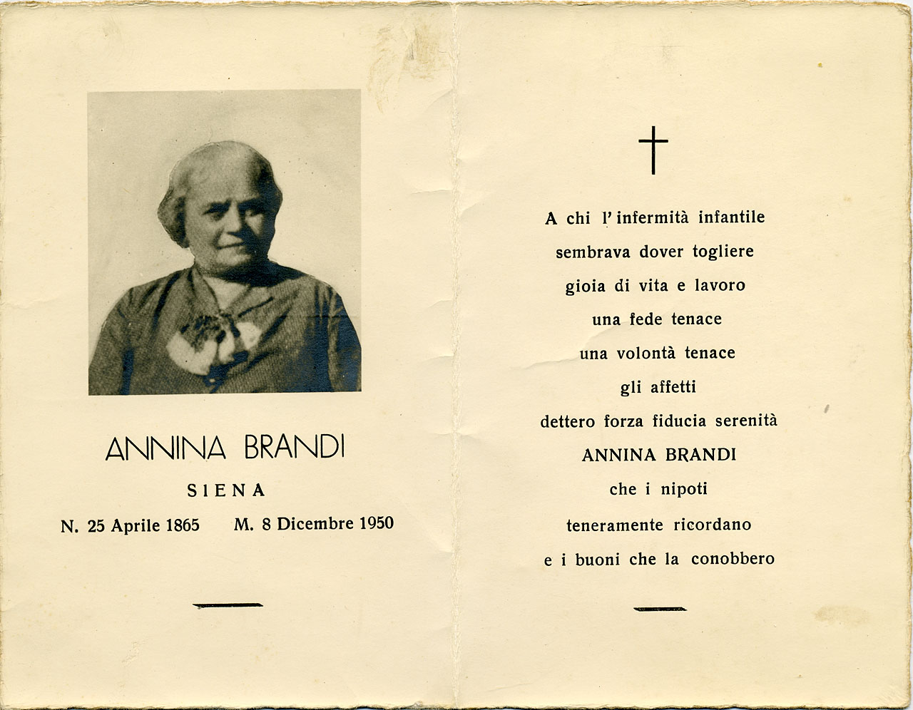 Brandi, Annina (positivo) di Anonimo (attr) (XX)