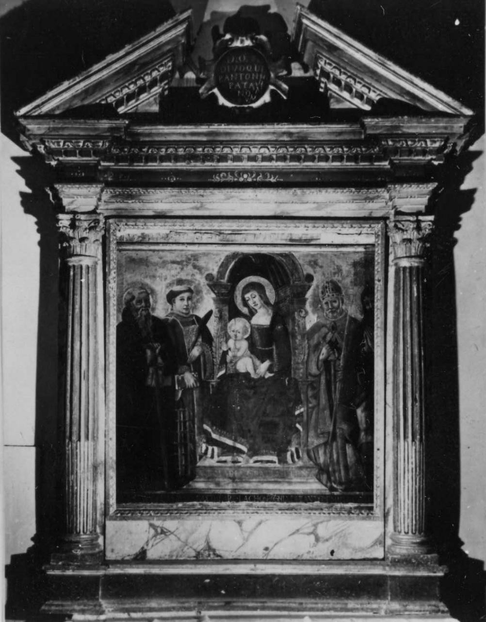 Madonna con Bambino in trono tra santi (dipinto) - ambito fiorentino (sec. XV)
