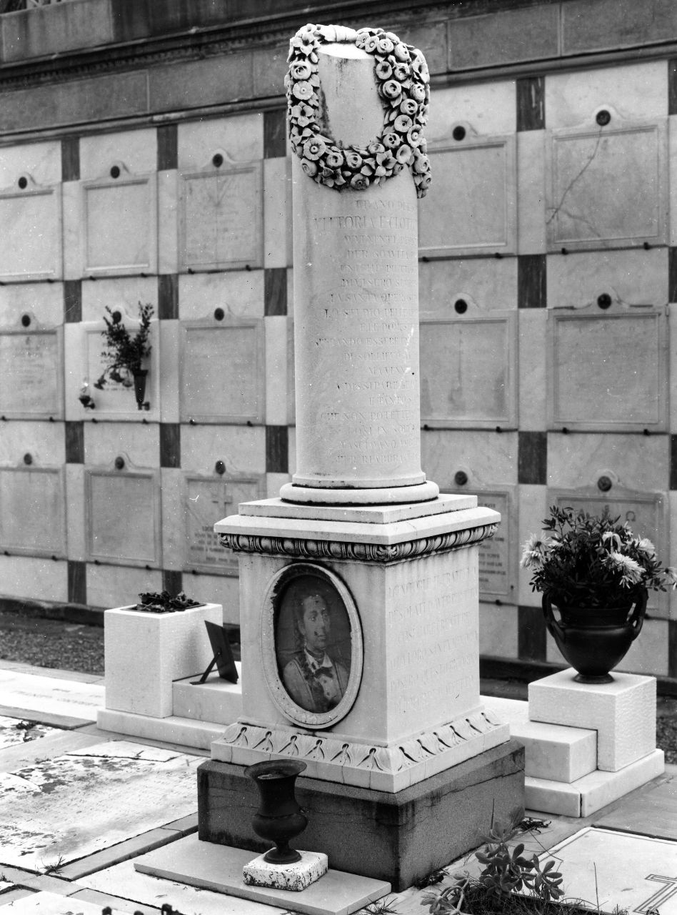 ritratti di Vittoria e Clotilde Tedeschi (monumento funebre) - ambito toscano (fine sec. XIX)