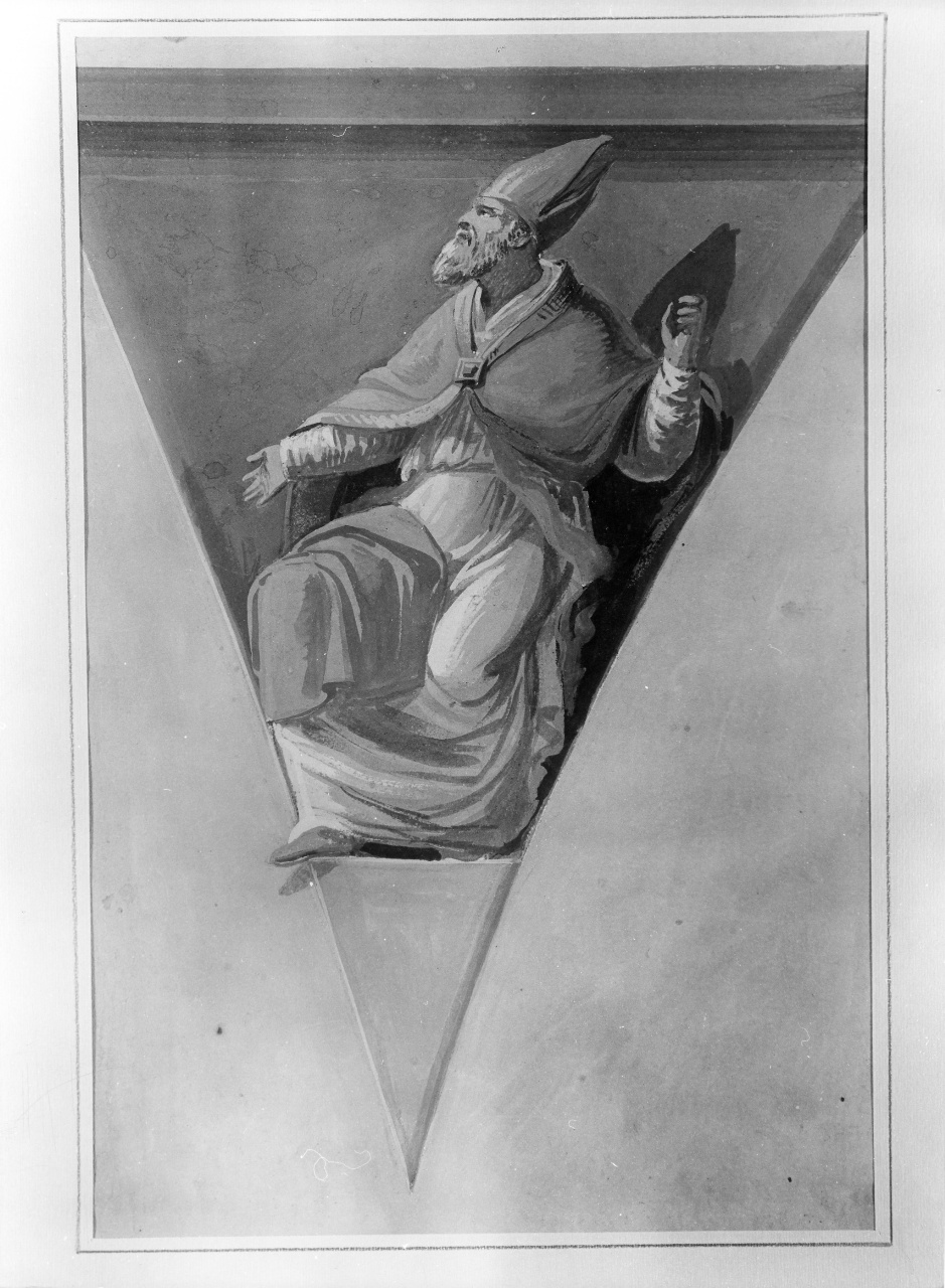 Santo vescovo (dipinto) - ambito toscano (fine sec. XIX)