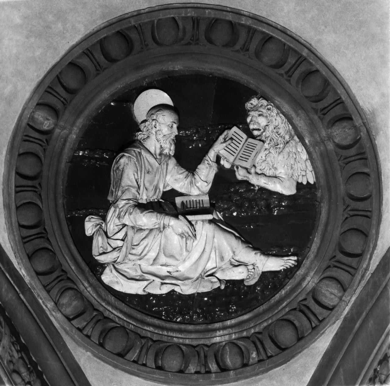 San Marco Evangelista (rilievo) di Della Robbia Andrea (sec. XV)