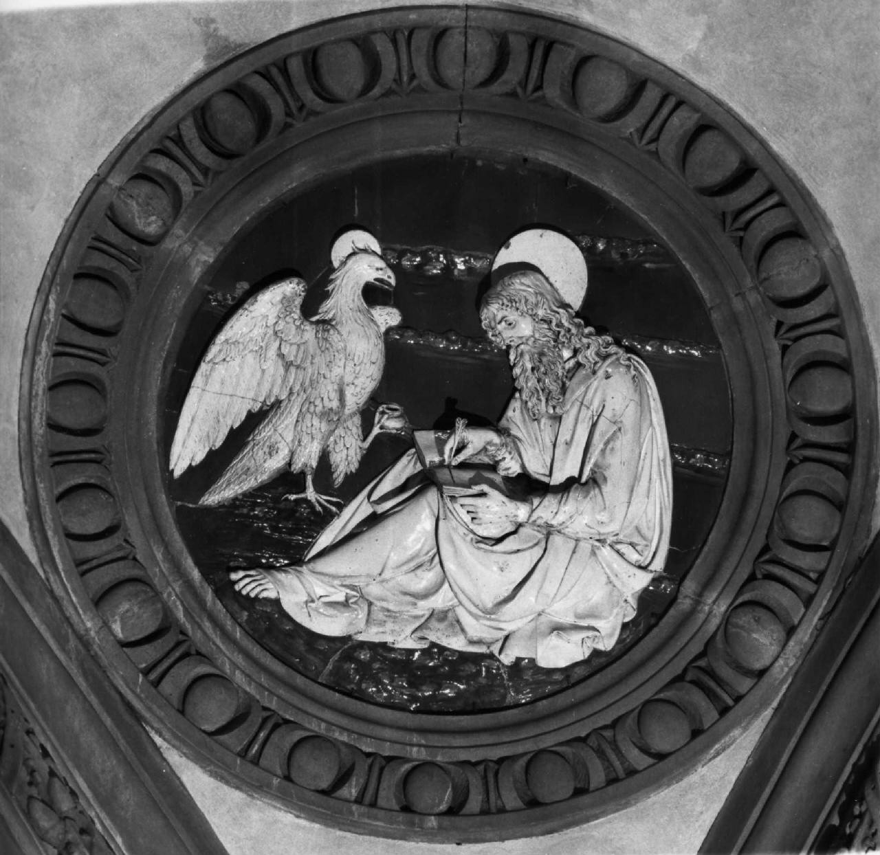 San Giovanni Evangelista (rilievo) di Della Robbia Andrea (sec. XV)