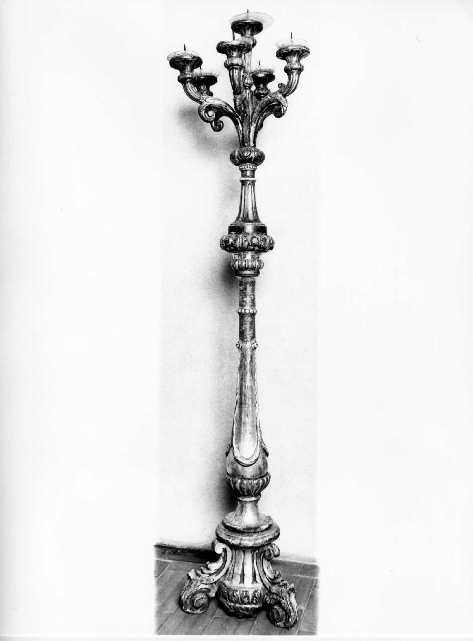 candelabro, serie - bottega toscana (seconda metà sec. XVIII)