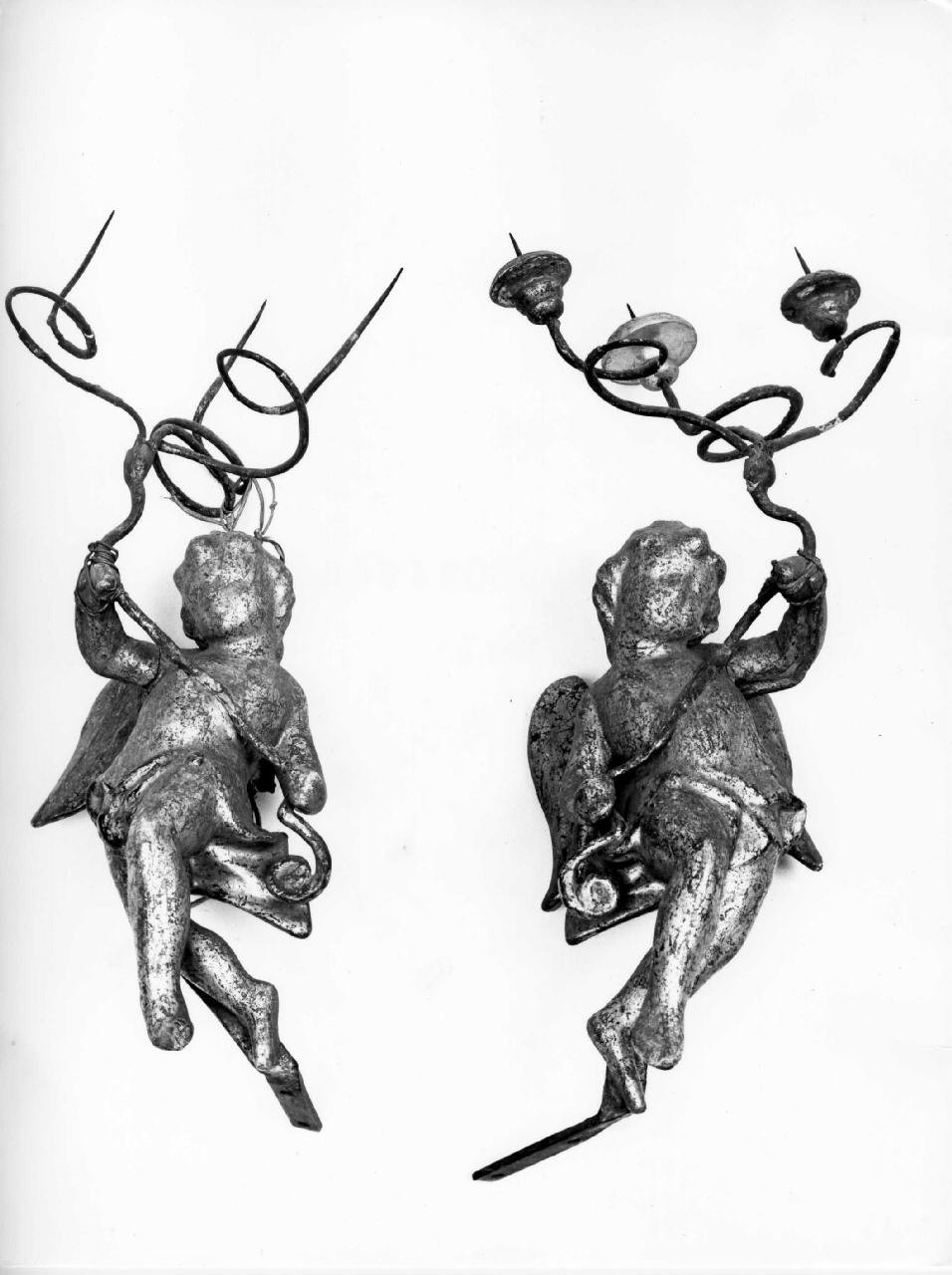 angelo reggicandelabro (candelabro - a statua, coppia) - bottega toscana (fine/inizio secc. XVIII/ XIX)