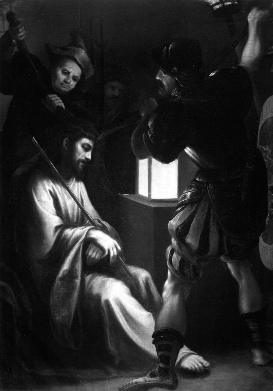 Cristo coronato di spine (dipinto) di Curradi Francesco detto Battiloro (attribuito) (sec. XVII)