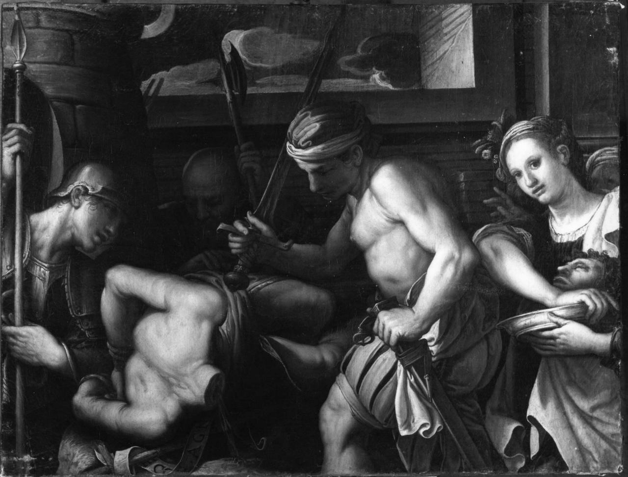 decapitazione di San Giovanni Battista (dipinto) di Fenzoni Ferraù (attribuito) (secc. XVI/ XVII)