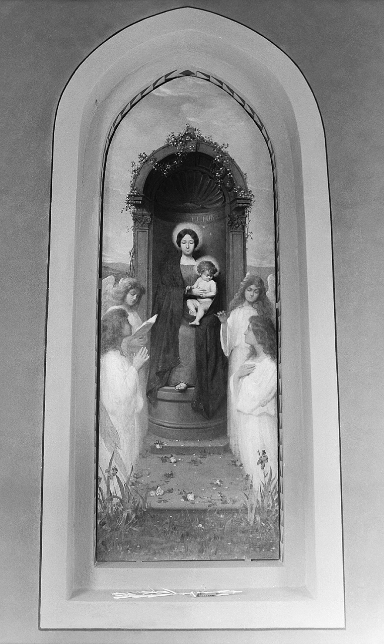 Madonna con Bambino e angeli (dipinto) di Zanieri Arturo (sec. XIX)