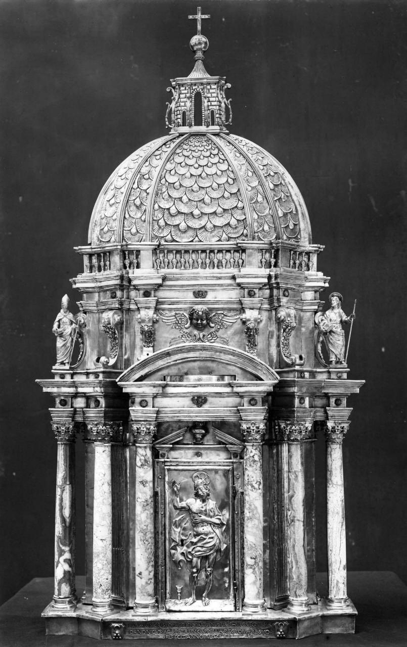 motivi decorativi architettonici (ciborio) - manifattura romana (sec. XVII)