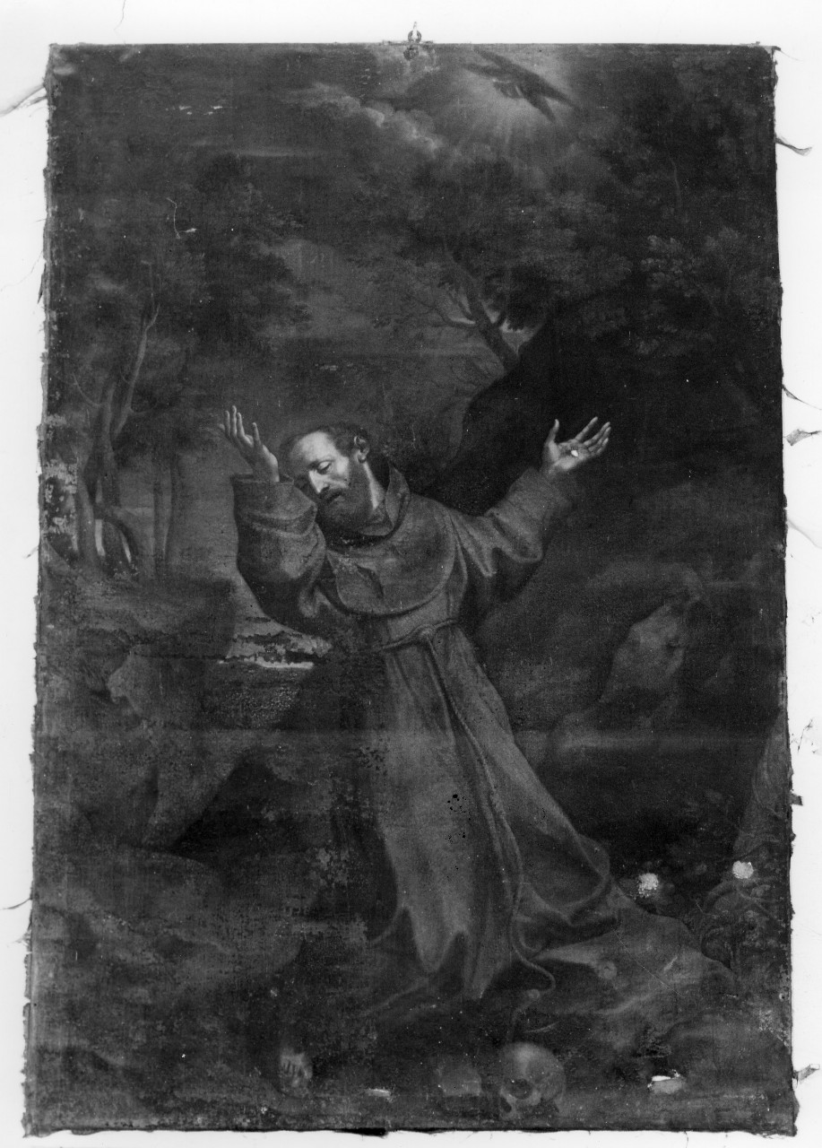 San Francesco d'Assisi riceve le stimmate (dipinto) - ambito fiorentino (seconda metà sec. XVII)