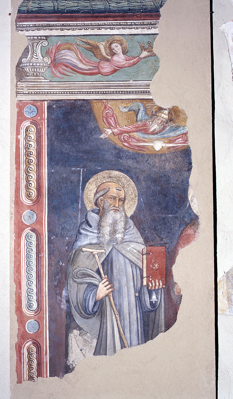 Sant'Antonio Abate (dipinto, frammento) di Maestro di Signa (sec. XV)