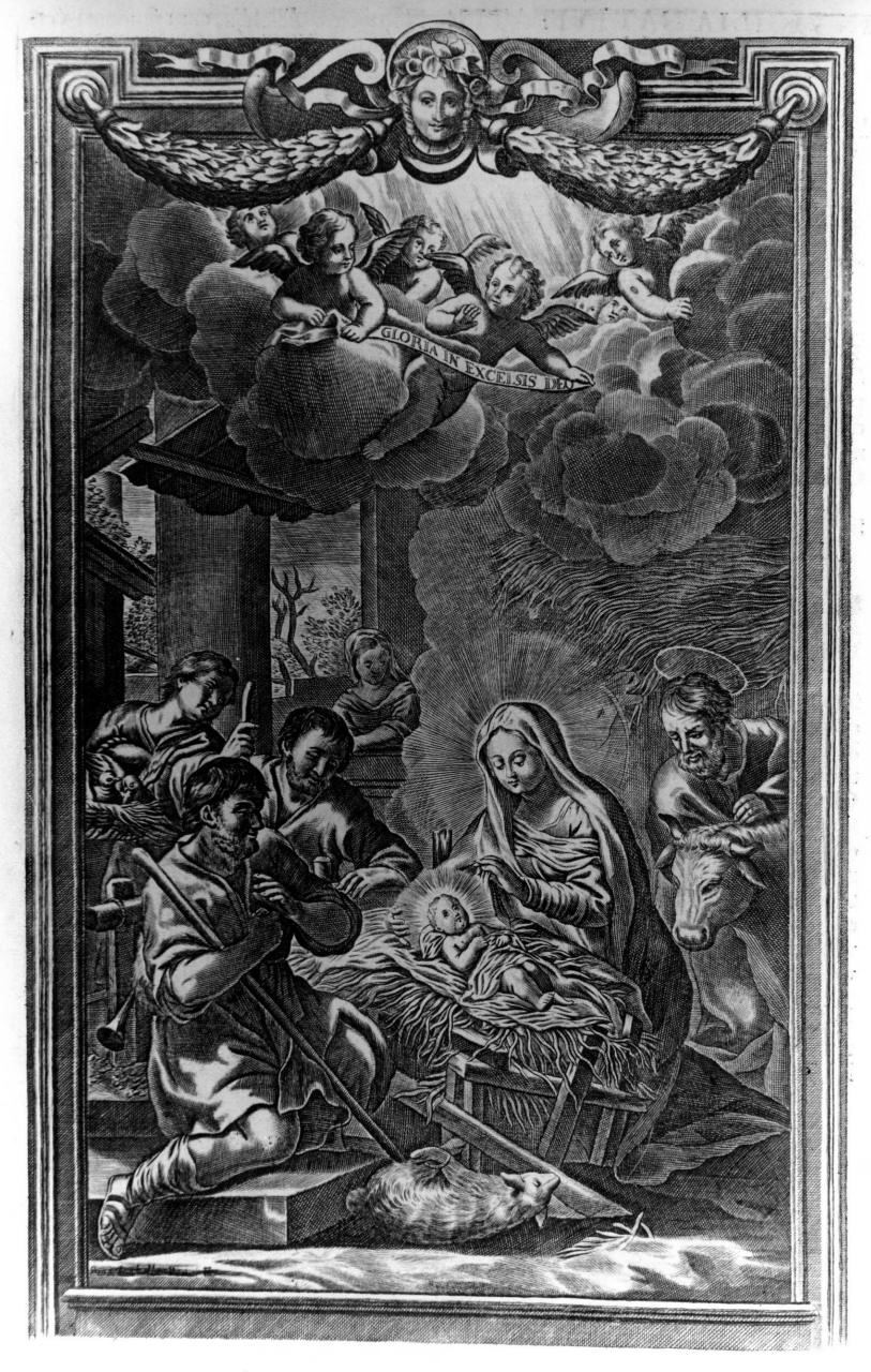 adorazione dei pastori (stampa) di Piccini Elisabetto detta Suor Isabella (sec. XVIII)