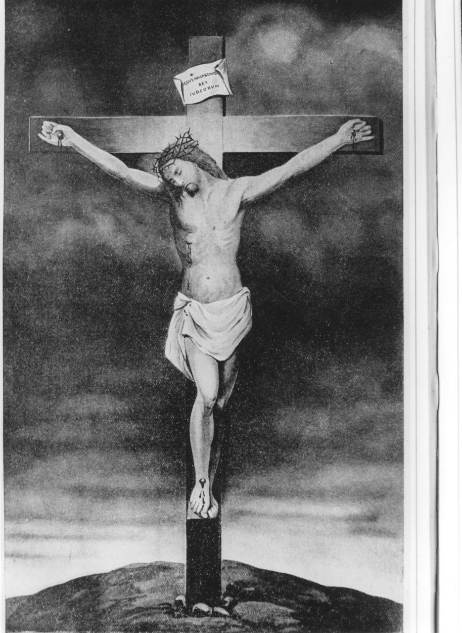 Cristo crocifisso (stampa) di Albano (sec. XIX)