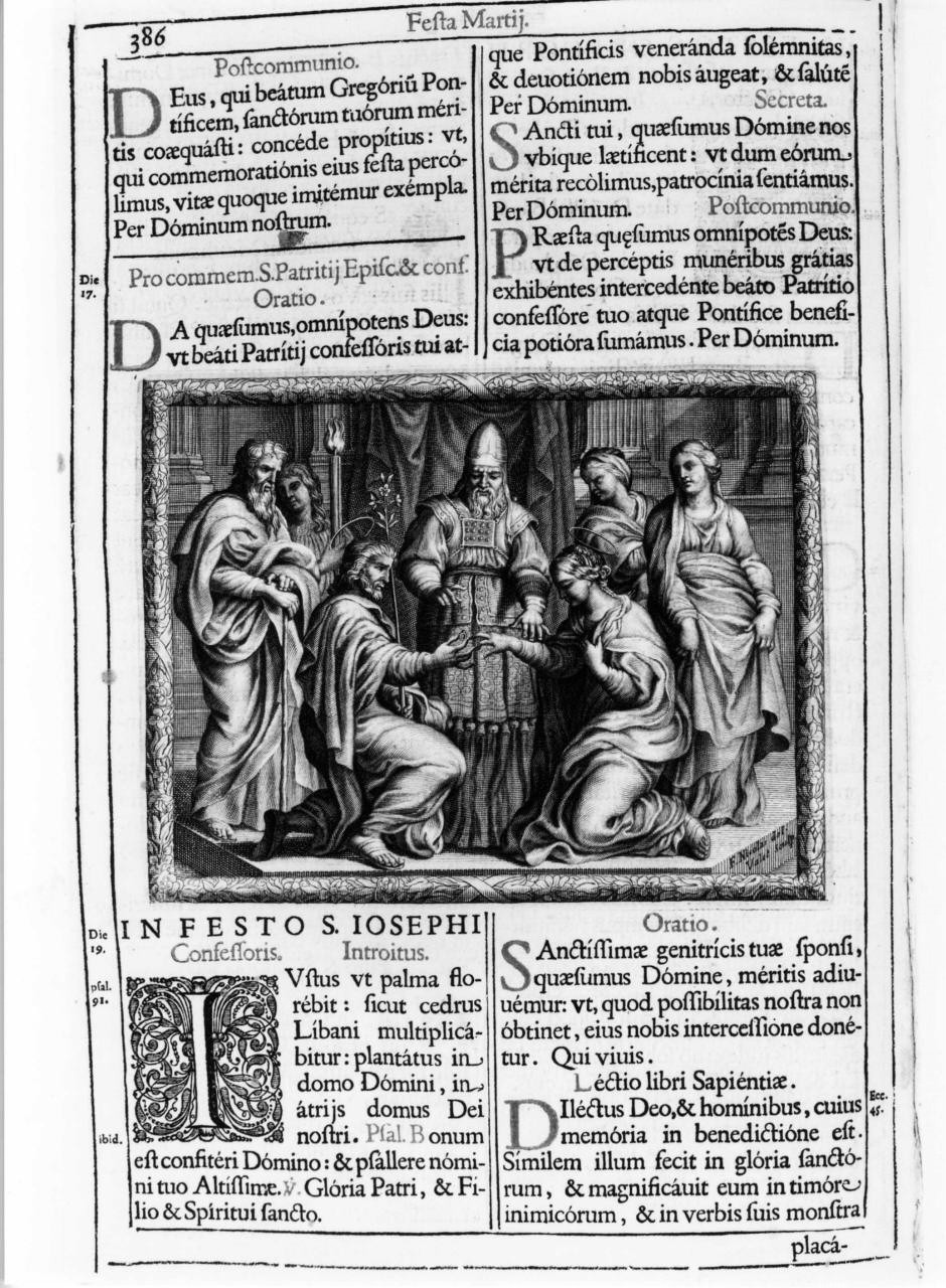 Sposalizio di Maria Vergine (stampa) - ambito romano (terzo quarto sec. XVII)