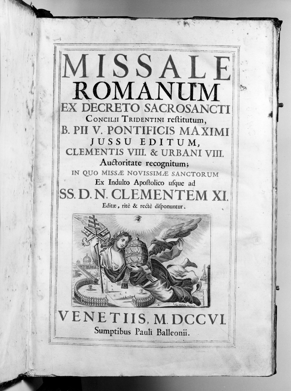 angelo con insegne papali (stampa) di Piccini Elisabetto detta Suor Isabella (sec. XVIII)