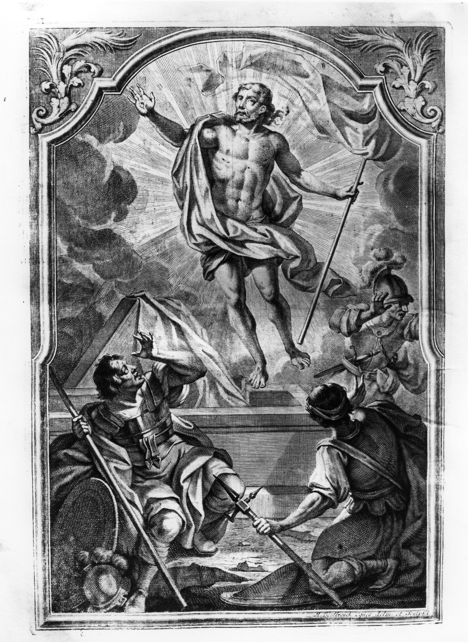 resurrezione di Cristo (stampa) di Heylbrouck Michael (secondo quarto sec. XVIII)