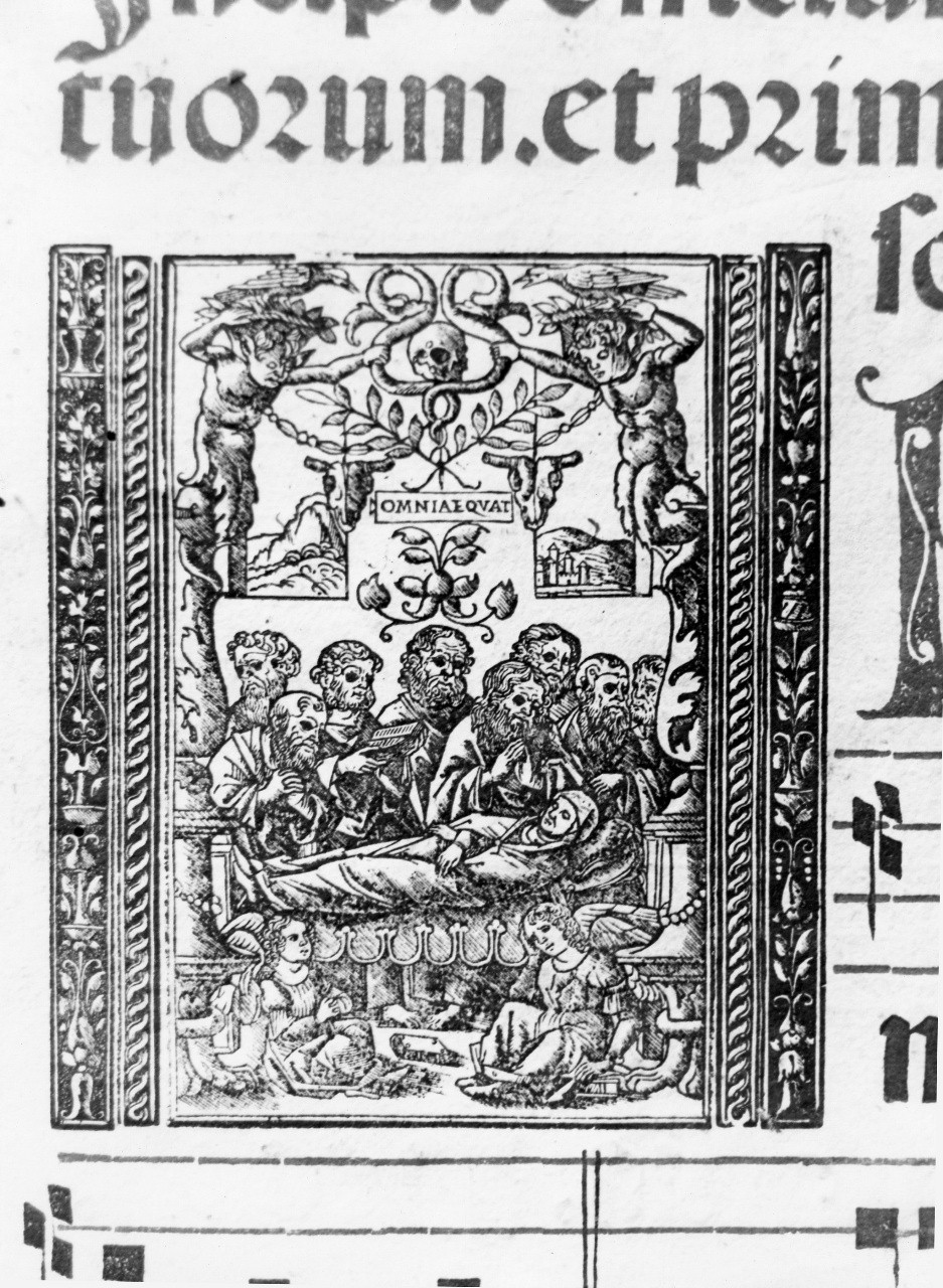 transito della Madonna (stampa) - ambito italiano (fine/inizio secc. XV/ XVI)