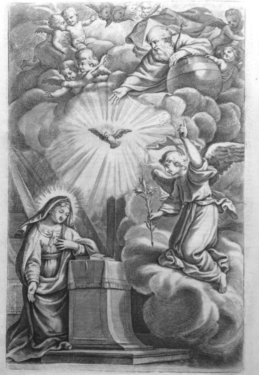 Annunciazione (stampa) di Heylbrouck Michael (sec. XVIII)