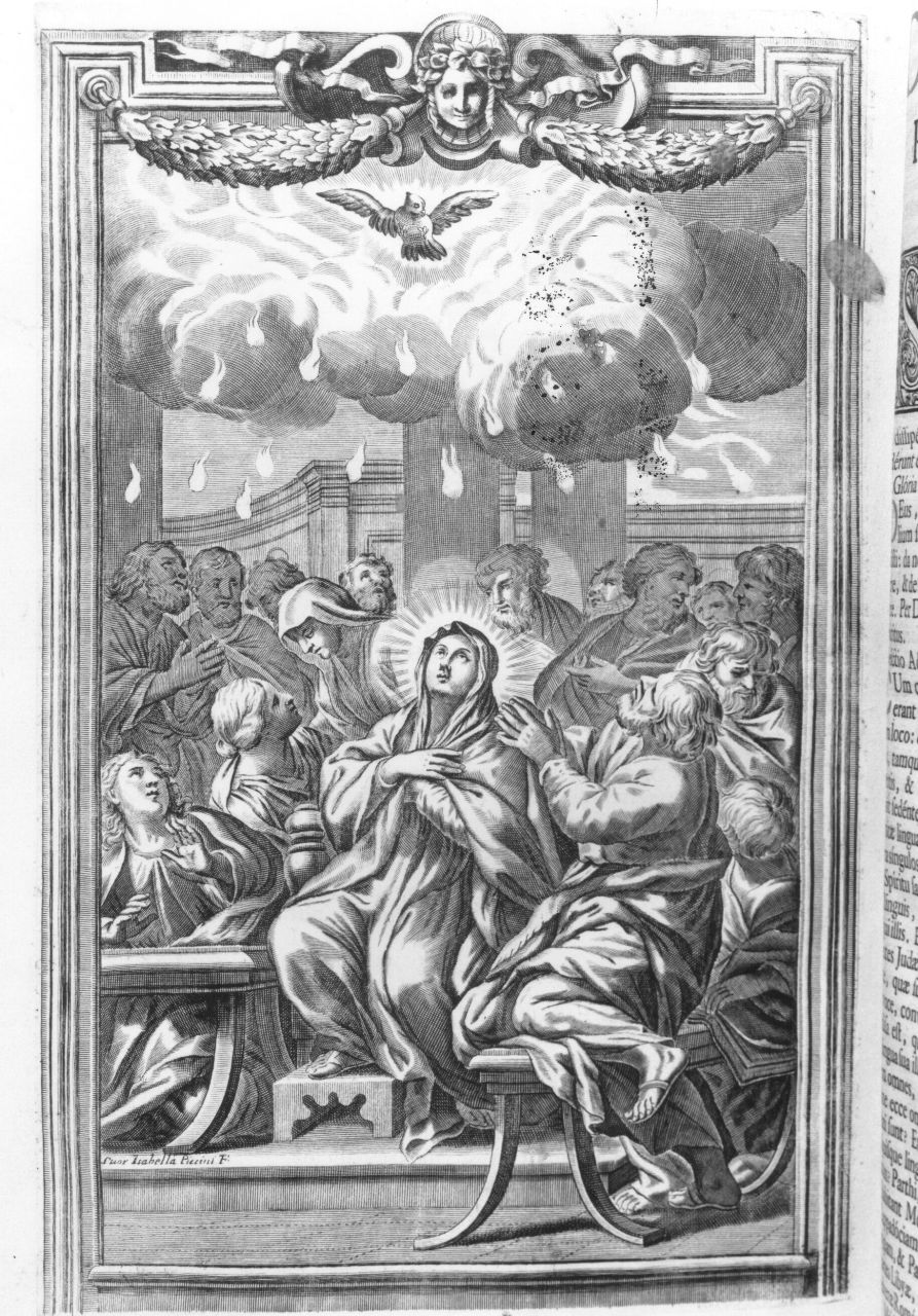 Pentecoste (stampa) di Piccini Elisabetto detta Suor Isabella (sec. XVIII)