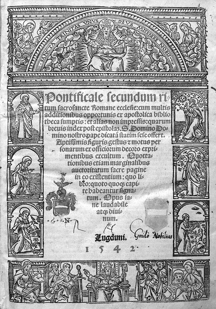 riti ufficiati dal papa, episodi della creazione, evangelisti (stampa, serie) - ambito francese (sec. XVI)