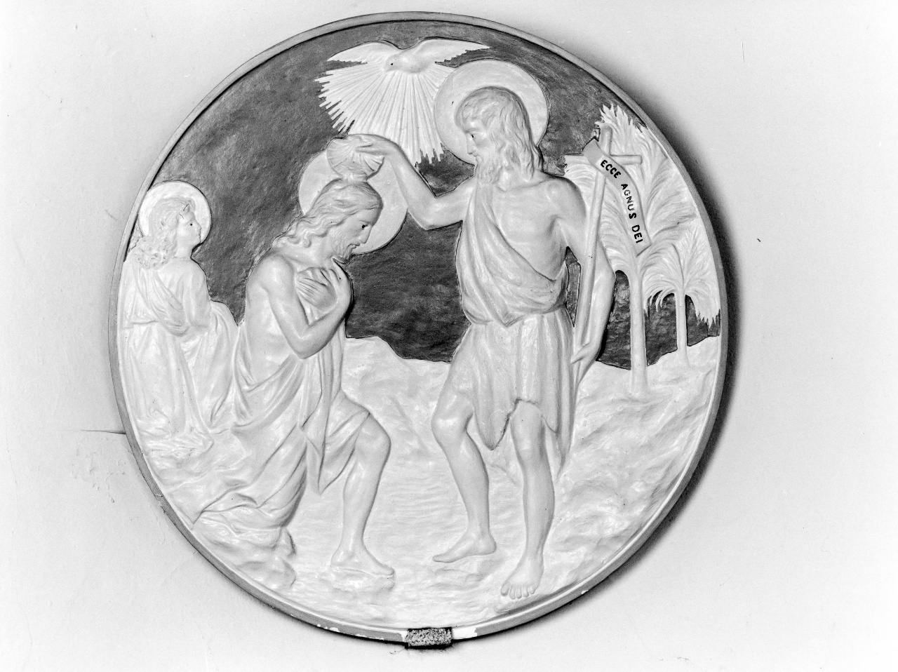 battesimo di Cristo (rilievo) - produzione toscana (sec. XX)