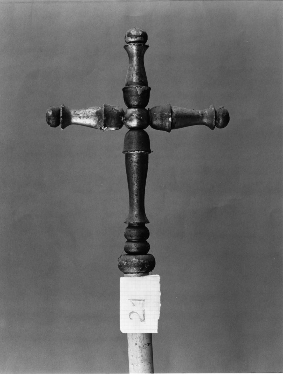 croce processionale - produzione toscana (fine sec. XVIII)