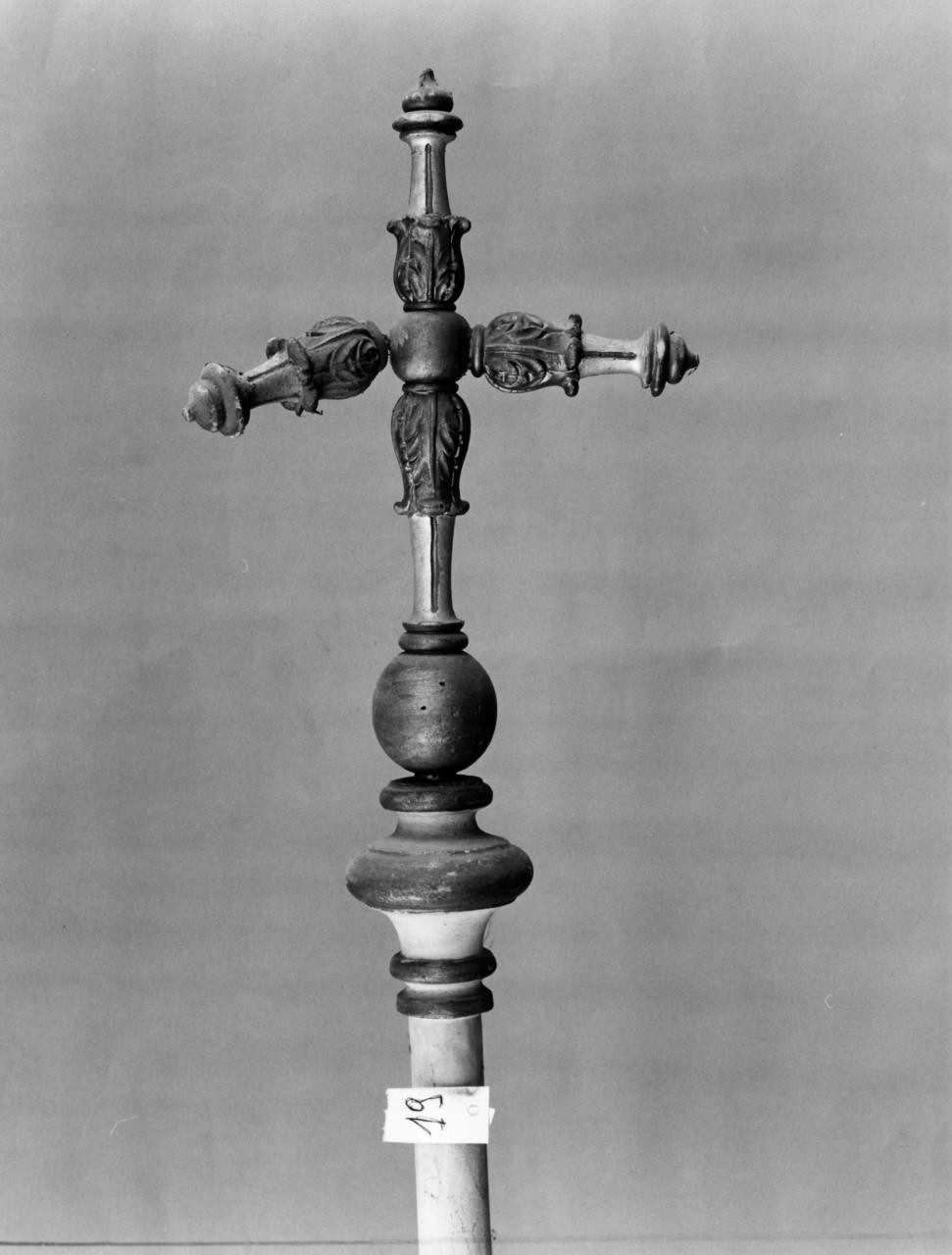 croce processionale - manifattura toscana (seconda metà sec. XVIII)