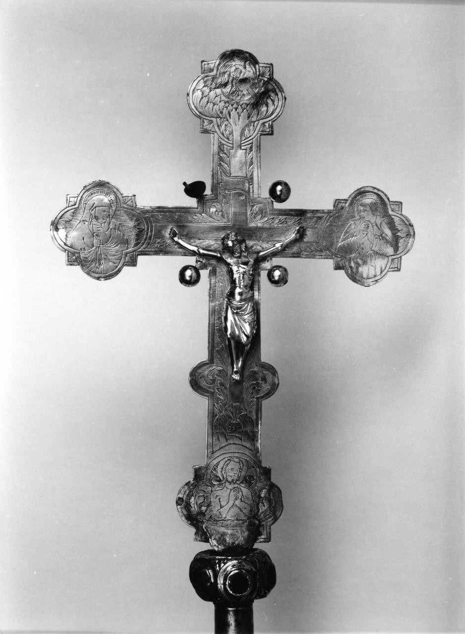 croce processionale - bottega toscana (prima metà sec. XV)