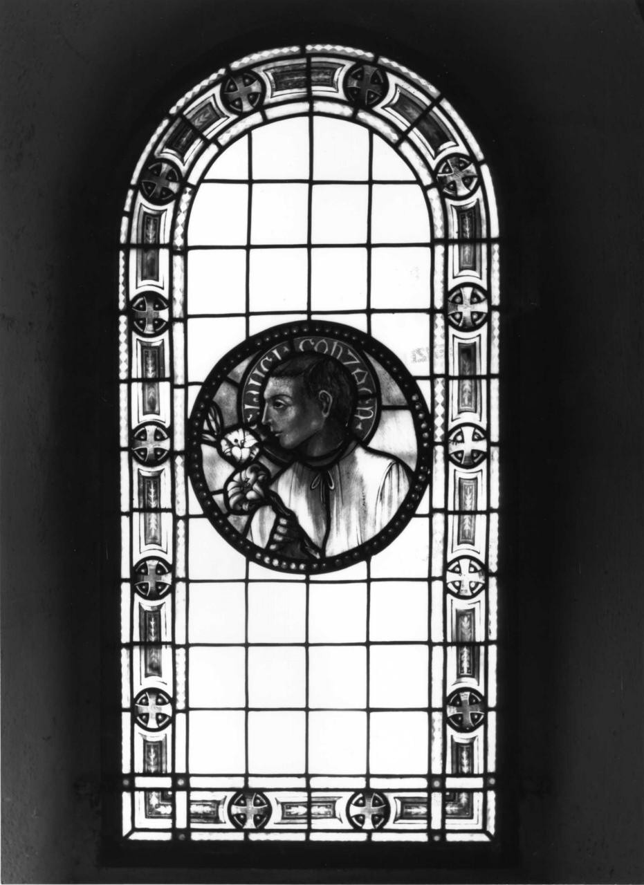 San Luigi Gonzaga (vetrata) - manifattura toscana (prima metà sec. XX)