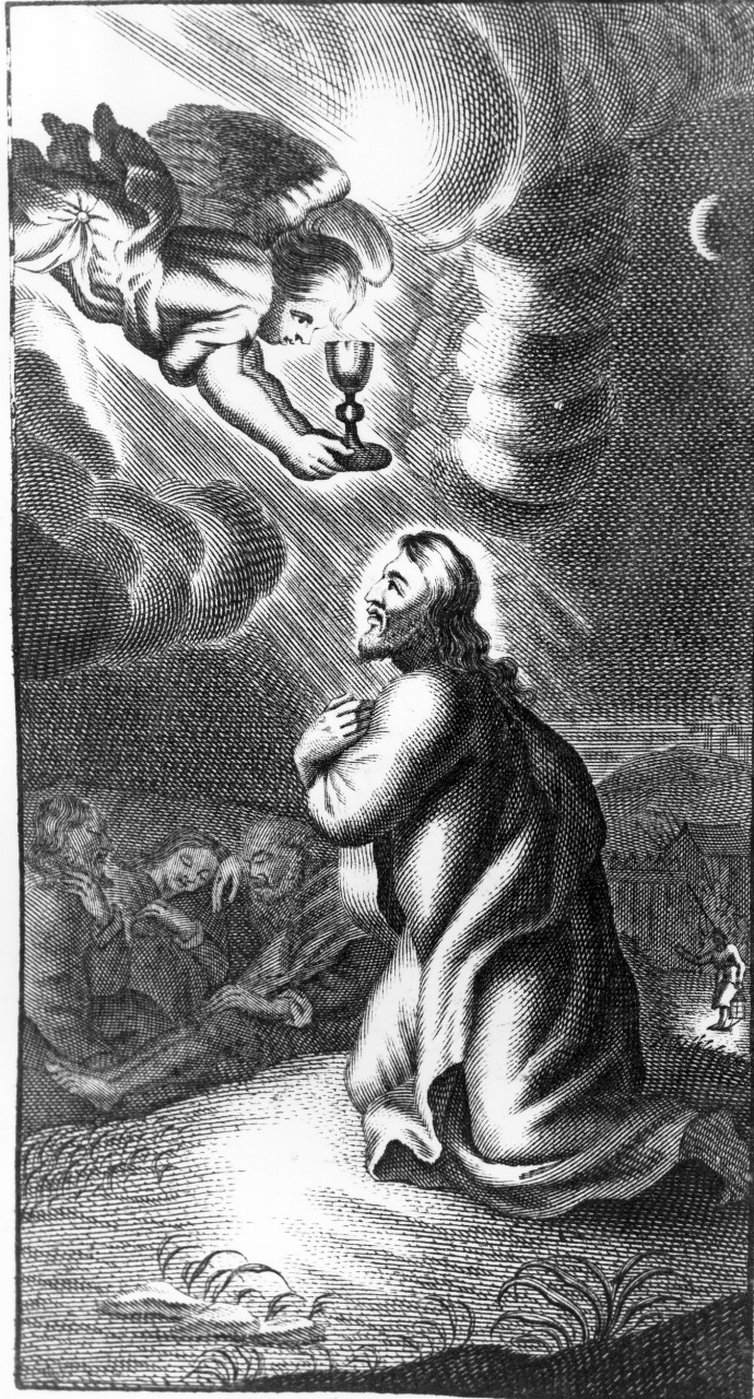 orazione di Cristo nell'orto di Getsemani (stampa) - ambito spagnolo (sec. XVIII)