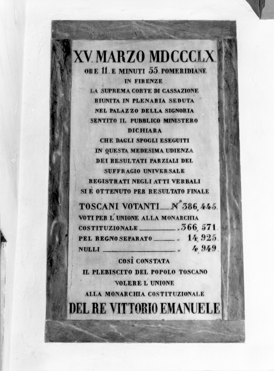 lapide commemorativa - manifattura toscana (sec. XIX)
