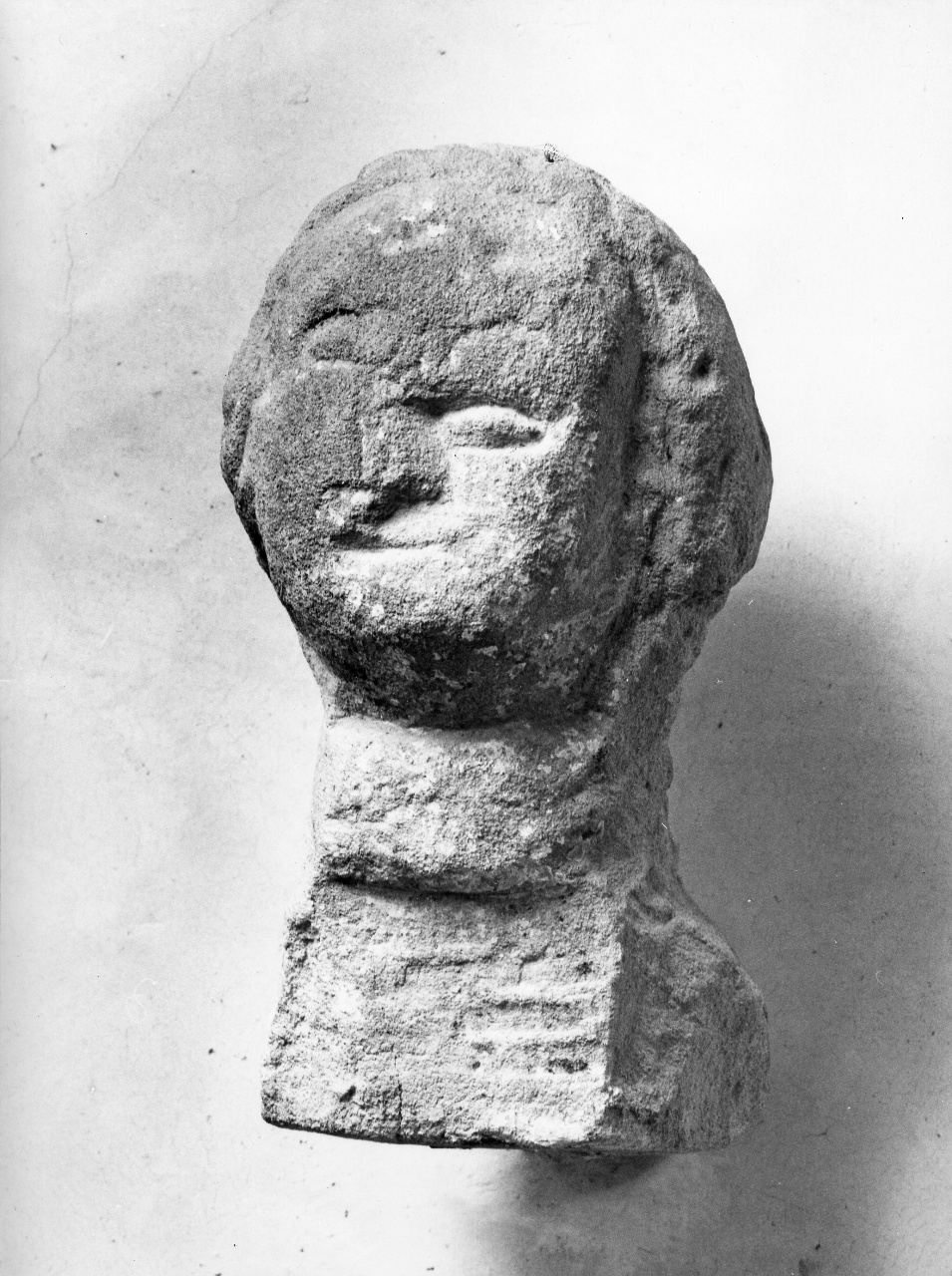 testa d'uomo (scultura) - manifattura toscana (prima metà sec. XIII)