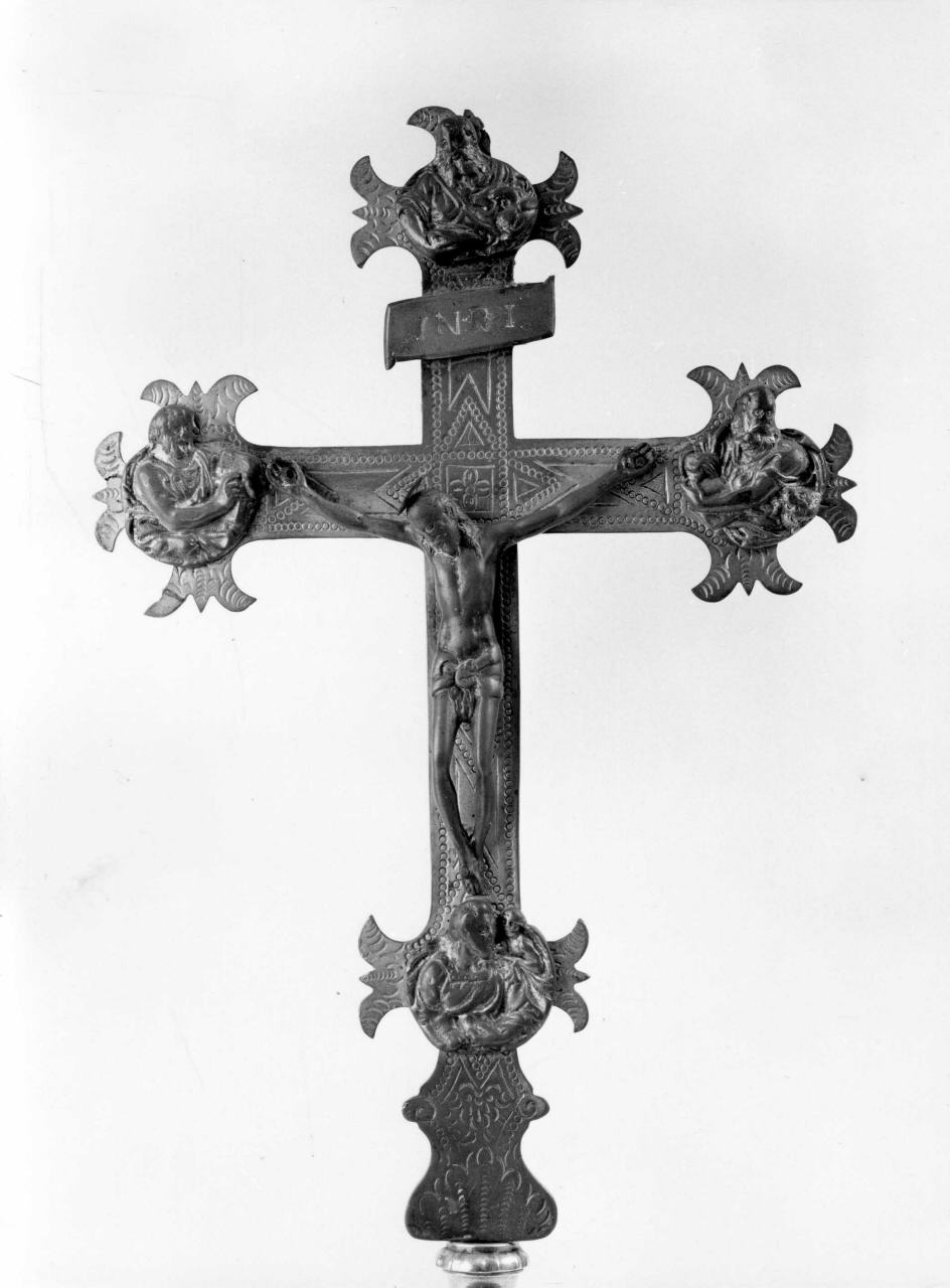 Cristo crocifisso (croce processionale) - bottega toscana (seconda metà sec. XVII)