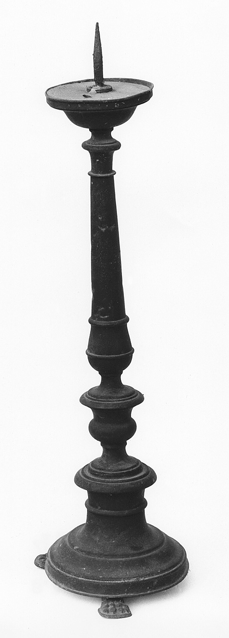 candeliere d'altare - manifattura fiorentina (fine/inizio secc. XIX/ XX)