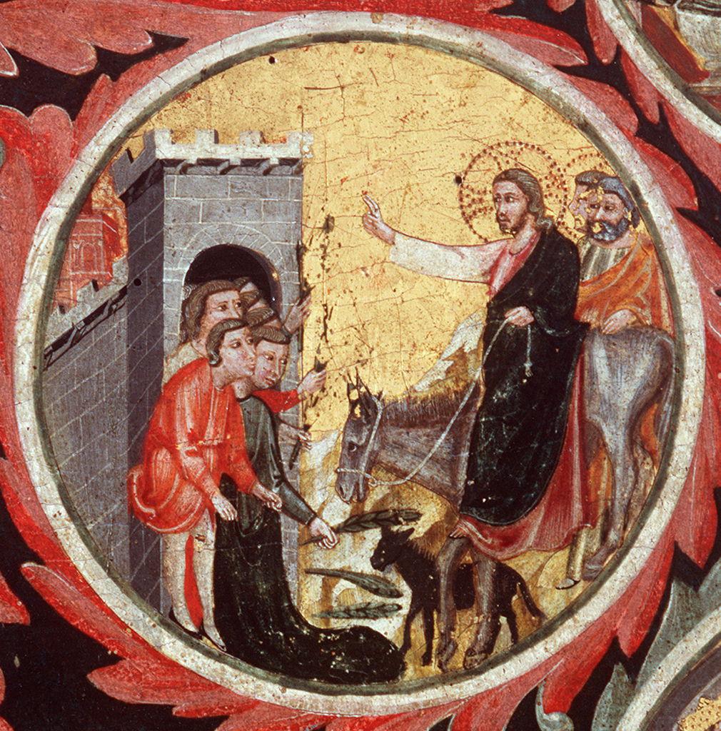 entrata di Cristo in Gerusalemme (dipinto) di Pacino di Buonaguida (sec. XIV)