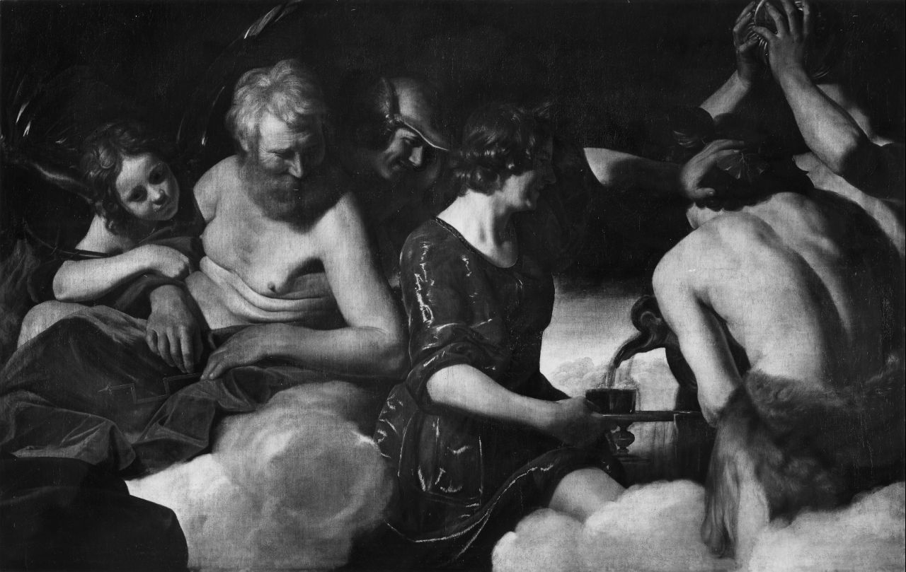 dei bevono l'ambrosia (dipinto) di Galli Giovanni detto Spadarino (sec. XVII)