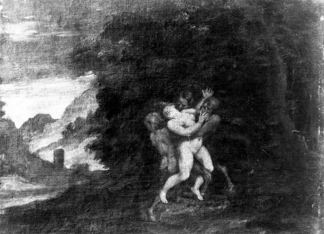 Satiri e ninfa (dipinto) di Van Poelenburgh Cornelis (maniera) (sec. XVII)