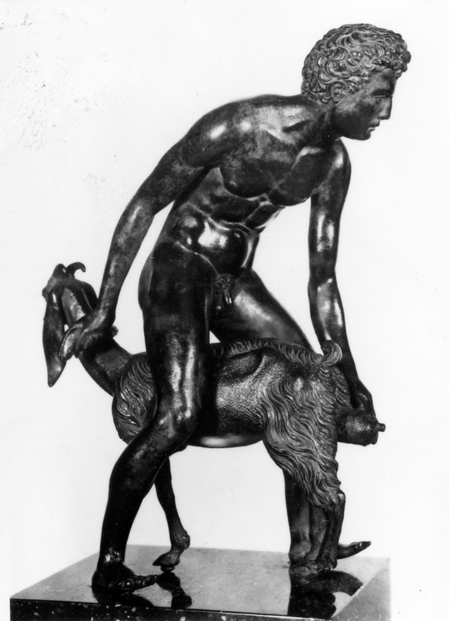 pastore con capra (statuetta) di Briosco Andrea (primo quarto sec. XVI)