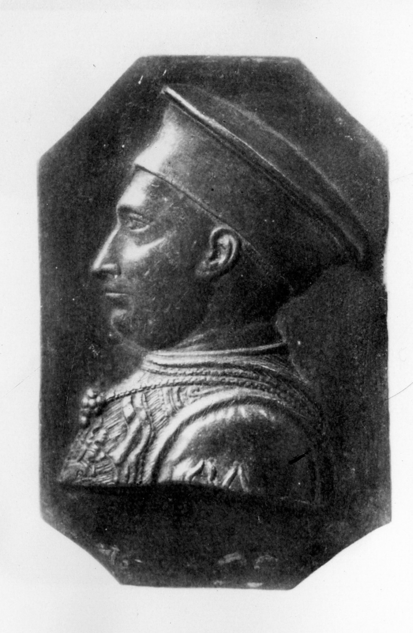 ritratto di Ludovico Gonzaga (placchetta) - manifattura italiana (metà sec. XV)