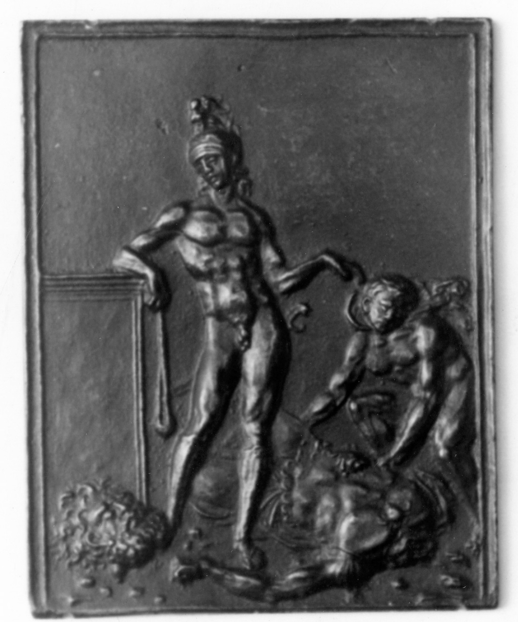 David e Golia (placchetta) di Mondella Galeazzo detto Moderno (fine/inizio secc. XV/ XVI)