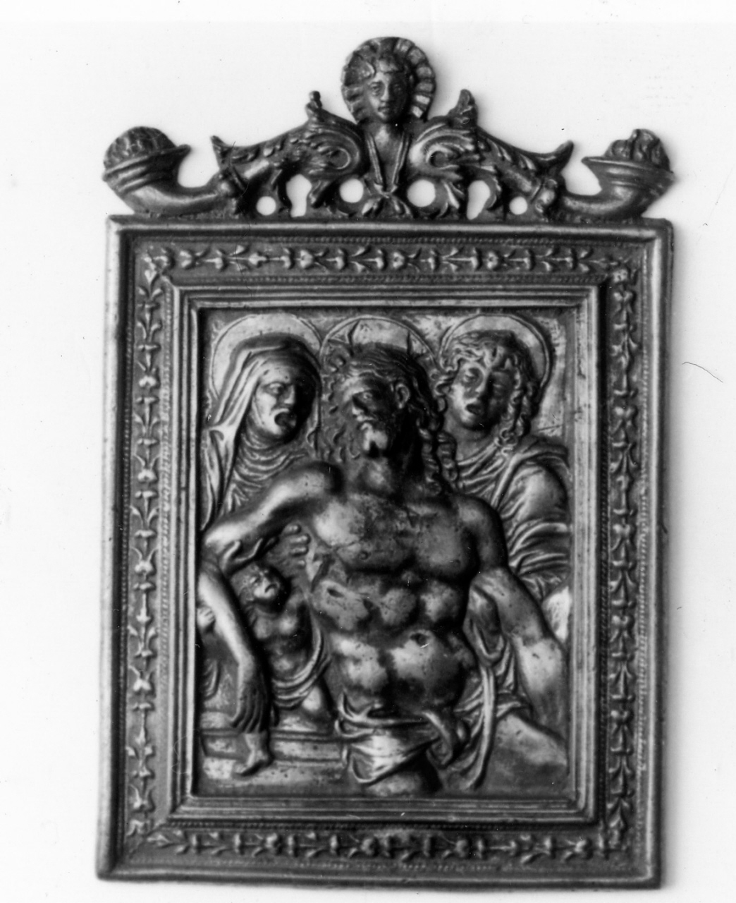 compianto sul Cristo morto (placchetta) di Mondella Galeazzo detto Moderno (fine/inizio secc. XV/ XVI)