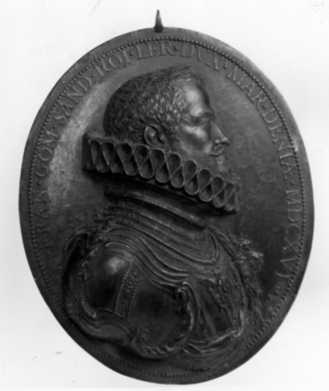 busto di uomo (placchetta) - manifattura italiana (sec. XVII)